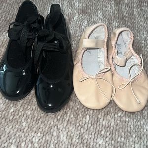 Toddler size 9 ballet and tap shoes Bloch